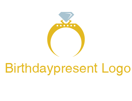 solitaire diamond gold engagement ring logo