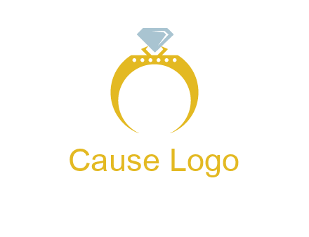 solitaire diamond gold engagement ring logo