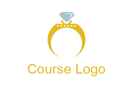 solitaire diamond gold engagement ring logo