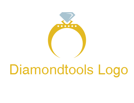 solitaire diamond gold engagement ring logo