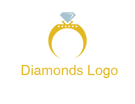 solitaire diamond gold engagement ring logo