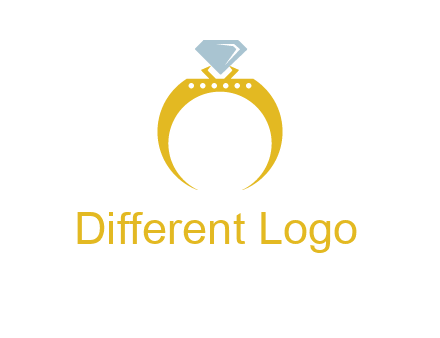 solitaire diamond gold engagement ring logo