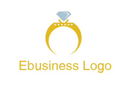 solitaire diamond gold engagement ring logo