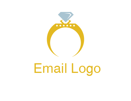 solitaire diamond gold engagement ring logo