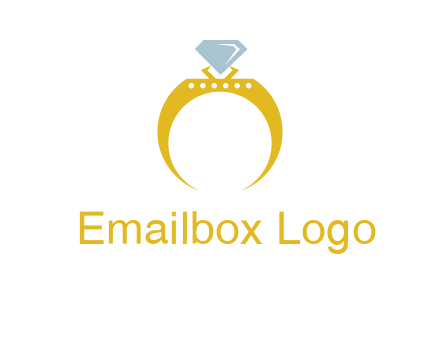 solitaire diamond gold engagement ring logo