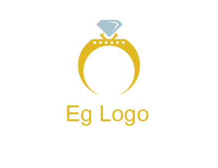 solitaire diamond gold engagement ring logo