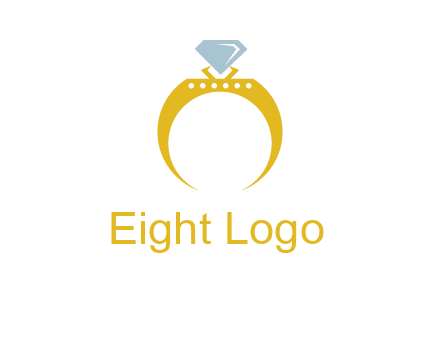 solitaire diamond gold engagement ring logo