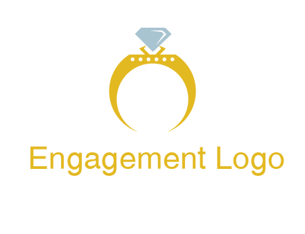solitaire diamond gold engagement ring logo
