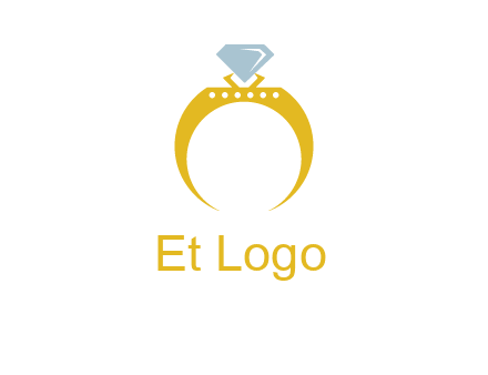 solitaire diamond gold engagement ring logo