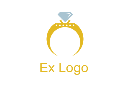 solitaire diamond gold engagement ring logo