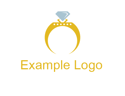 solitaire diamond gold engagement ring logo