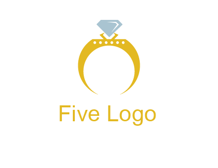 solitaire diamond gold engagement ring logo