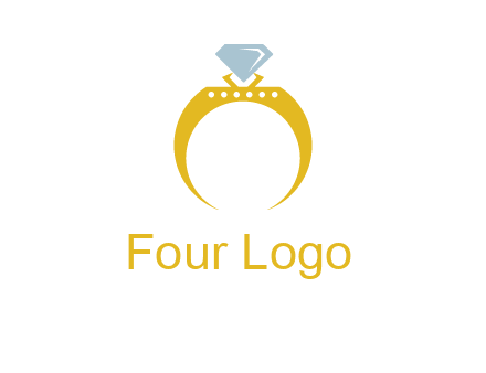 solitaire diamond gold engagement ring logo