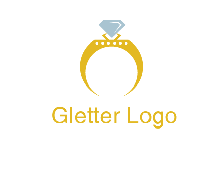 solitaire diamond gold engagement ring logo