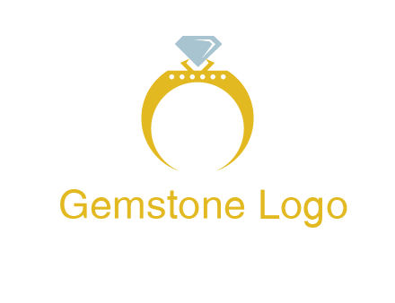 solitaire diamond gold engagement ring logo