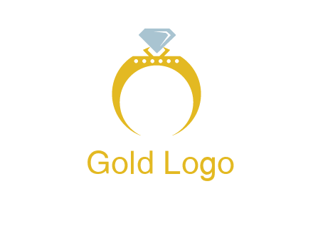 solitaire diamond gold engagement ring logo