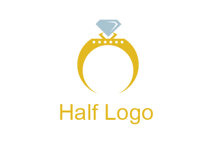solitaire diamond gold engagement ring logo