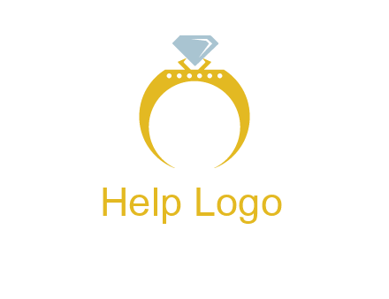 solitaire diamond gold engagement ring logo