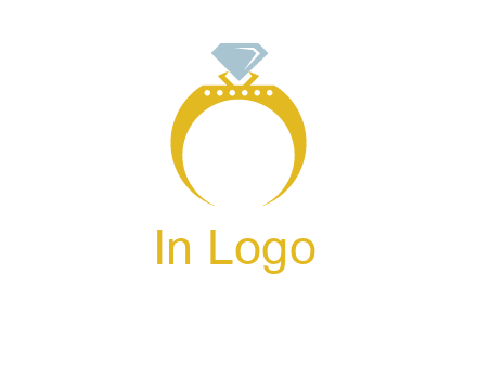 solitaire diamond gold engagement ring logo