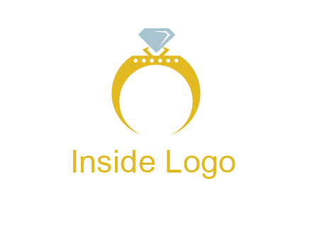 solitaire diamond gold engagement ring logo