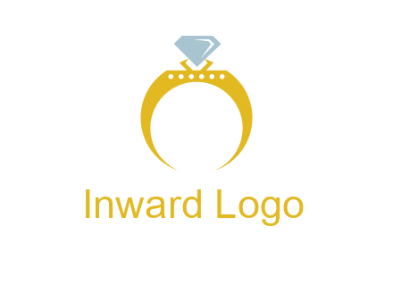 solitaire diamond gold engagement ring logo