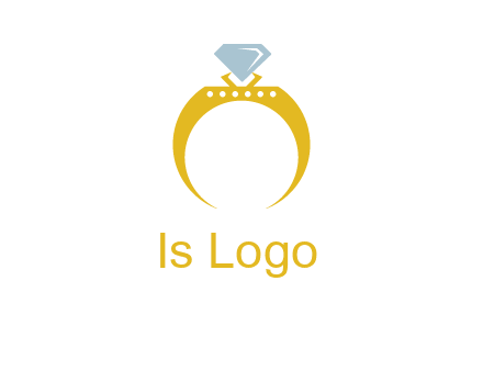 solitaire diamond gold engagement ring logo