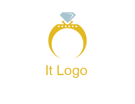 solitaire diamond gold engagement ring logo