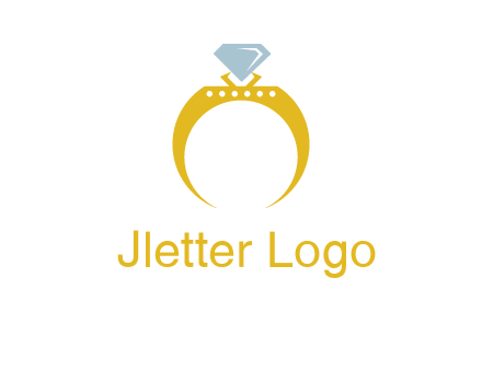 solitaire diamond gold engagement ring logo