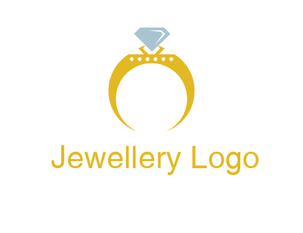 solitaire diamond gold engagement ring logo