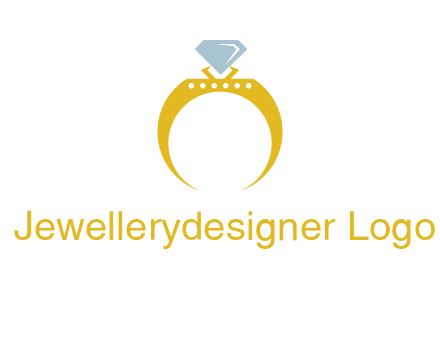 solitaire diamond gold engagement ring logo