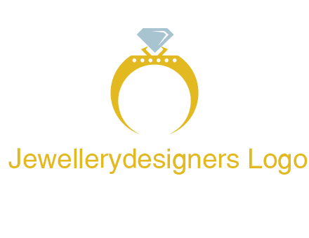 solitaire diamond gold engagement ring logo