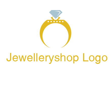 solitaire diamond gold engagement ring logo