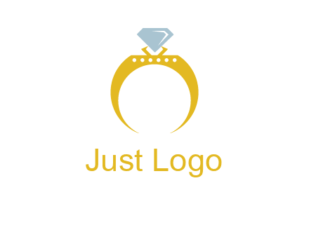 solitaire diamond gold engagement ring logo
