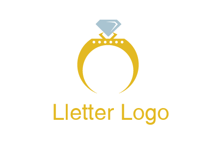 solitaire diamond gold engagement ring logo