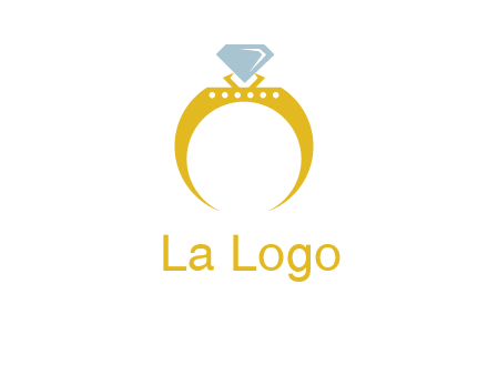 solitaire diamond gold engagement ring logo