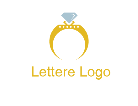 solitaire diamond gold engagement ring logo