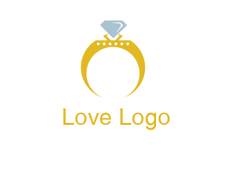 solitaire diamond gold engagement ring logo