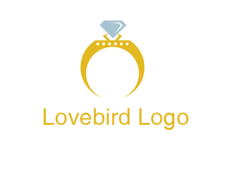 solitaire diamond gold engagement ring logo