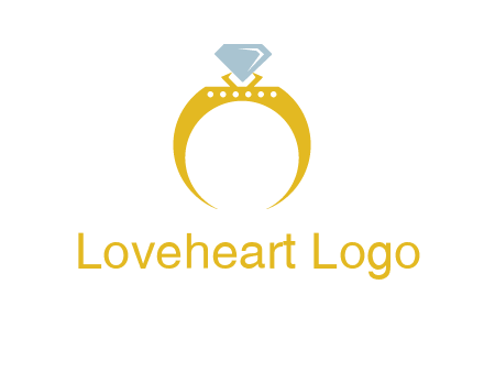 solitaire diamond gold engagement ring logo