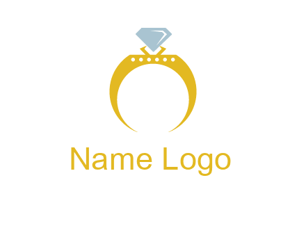 solitaire diamond gold engagement ring logo