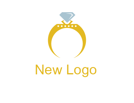 solitaire diamond gold engagement ring logo
