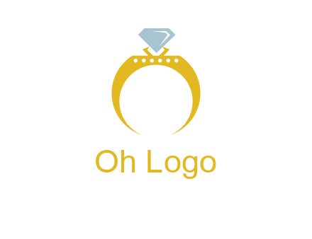 solitaire diamond gold engagement ring logo