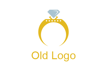 solitaire diamond gold engagement ring logo