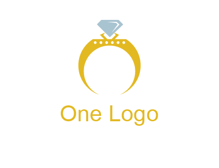 solitaire diamond gold engagement ring logo