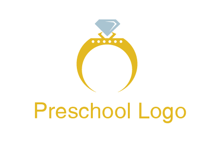 solitaire diamond gold engagement ring logo