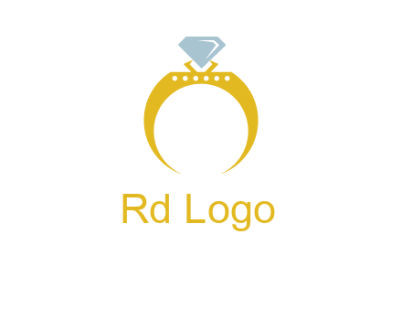 solitaire diamond gold engagement ring logo