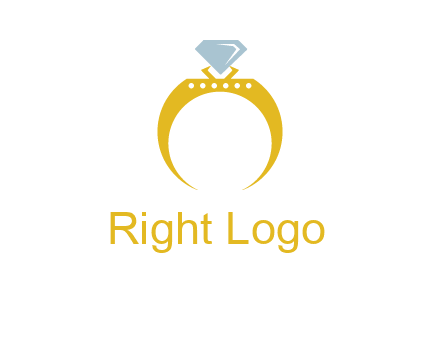 solitaire diamond gold engagement ring logo