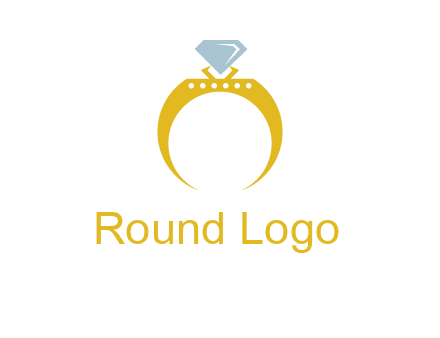 solitaire diamond gold engagement ring logo