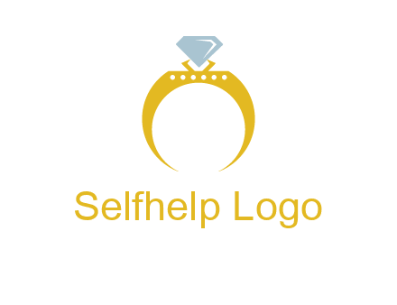 solitaire diamond gold engagement ring logo