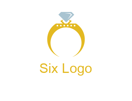 solitaire diamond gold engagement ring logo